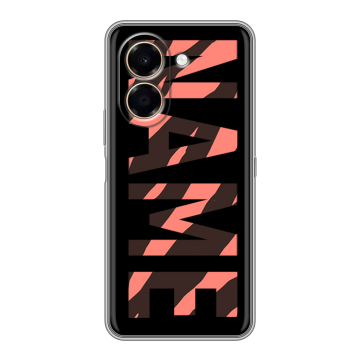 Силиконовый чехол на Honor X7e с принтом NAME