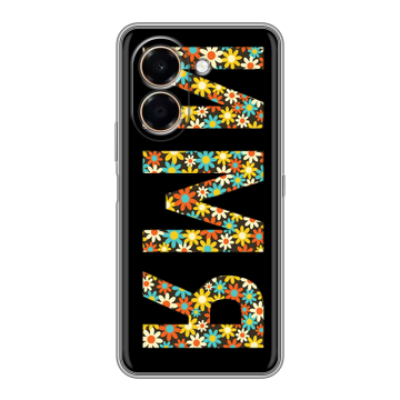 Силиконовый чехол на Honor X7e с принтом ИМЯ