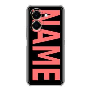 Силиконовый чехол на Honor X7e с принтом NAME