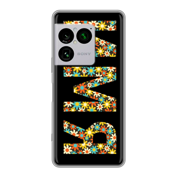 Силиконовый чехол на Sony Xperia 1 VIII с принтом ИМЯ