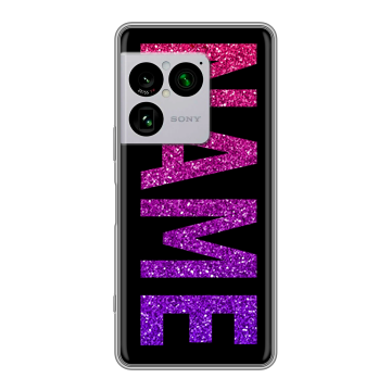 Силиконовый чехол на Sony Xperia 1 VIII с принтом NAME