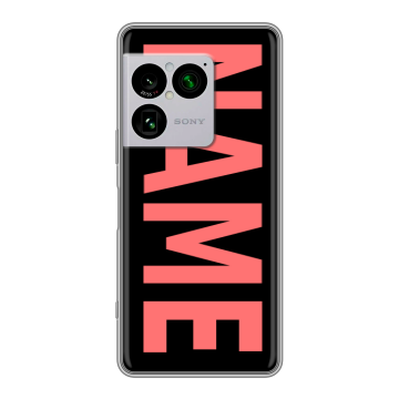 Силиконовый чехол на Sony Xperia 1 VIII с принтом NAME