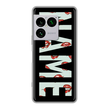 Силиконовый чехол на Sony Xperia 1 VIII с принтом NAME