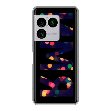 Силиконовый чехол на Sony Xperia 1 VIII с принтом ИМЯ