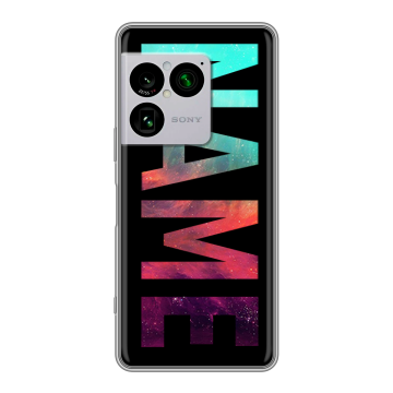 Силиконовый чехол на Sony Xperia 1 VIII с принтом NAME