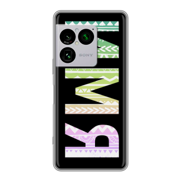 Силиконовый чехол на Sony Xperia 1 VIII с принтом ИМЯ