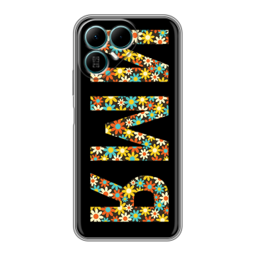 Силиконовый чехол на Tecno Pova 8 с принтом ИМЯ