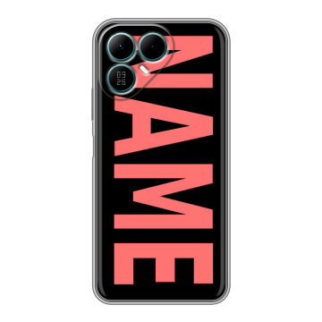 Силиконовый чехол на Tecno Pova 8 с принтом NAME