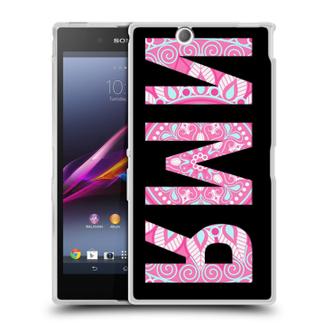 Силиконовый чехол на Sony Xperia Z Ultra  с принтом ИМЯ