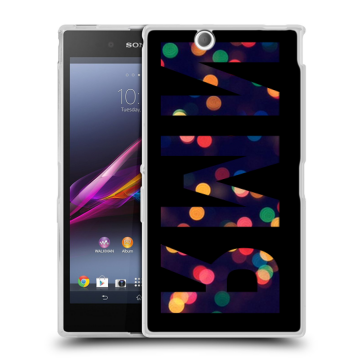 Силиконовый чехол на Sony Xperia Z Ultra  с принтом ИМЯ