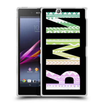 Силиконовый чехол на Sony Xperia Z Ultra  с принтом ИМЯ