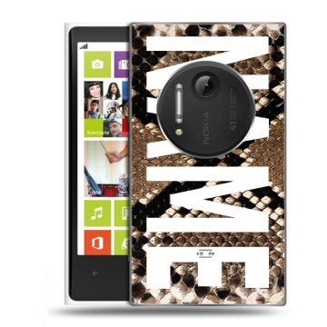 Силиконовый чехол на Nokia Lumia 1020 с принтом NAME