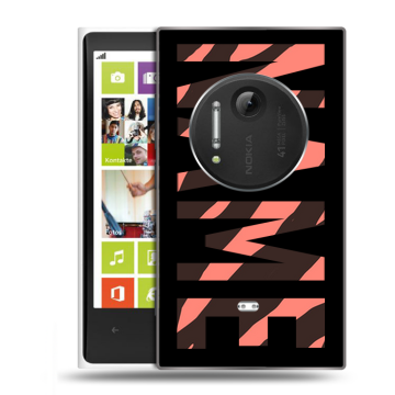 Силиконовый чехол на Nokia Lumia 1020 с принтом NAME
