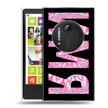Силиконовый чехол на Nokia Lumia 1020 с принтом ИМЯ