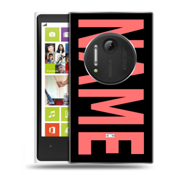Силиконовый чехол на Nokia Lumia 1020 с принтом NAME