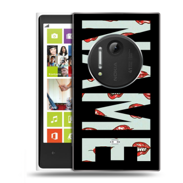 Силиконовый чехол на Nokia Lumia 1020 с принтом NAME