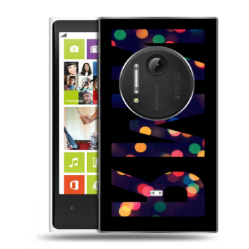 Силиконовый чехол на Nokia Lumia 1020 с принтом ИМЯ