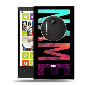 Силиконовый чехол на Nokia Lumia 1020 с принтом NAME