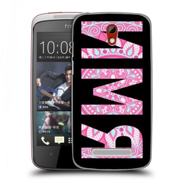 Пластиковый чехол на HTC Desire 500 с принтом ИМЯ