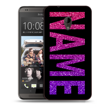 Силиконовый чехол на HTC Desire 700 с принтом NAME