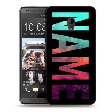 Силиконовый чехол на HTC Desire 700 с принтом NAME