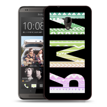 Силиконовый чехол на HTC Desire 700 с принтом ИМЯ