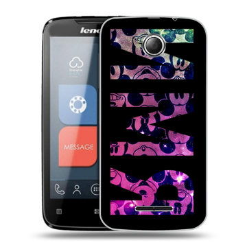 Пластиковый чехол на Lenovo A390 с принтом ИМЯ
