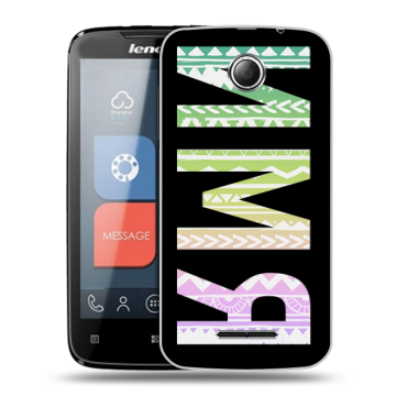 Пластиковый чехол на Lenovo A390 с принтом ИМЯ