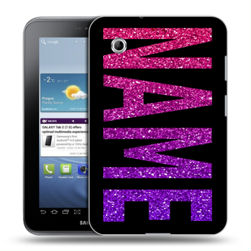 Силиконовый чехол на Samsung Galaxy Tab 2 7.0 с принтом NAME