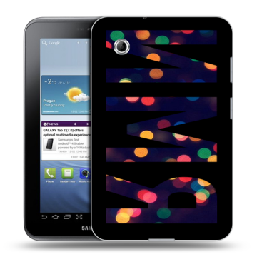 Силиконовый чехол на Samsung Galaxy Tab 2 7.0 с принтом ИМЯ