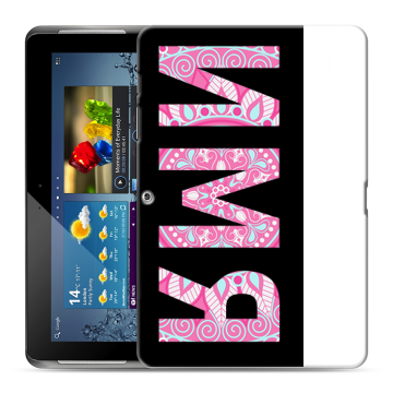 Силиконовый чехол на Samsung Galaxy Tab 2 10.1 с принтом ИМЯ