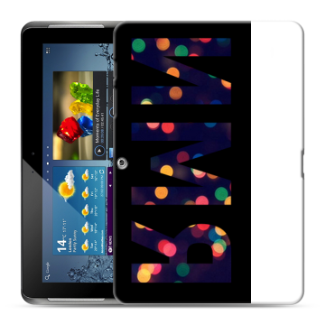 Силиконовый чехол на Samsung Galaxy Tab 2 10.1 с принтом ИМЯ
