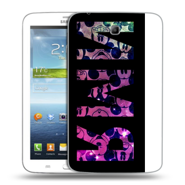 Силиконовый чехол на Samsung Galaxy Tab 3 7.0 с принтом ИМЯ