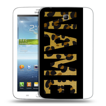 Силиконовый чехол на Samsung Galaxy Tab 3 7.0 с принтом NAME