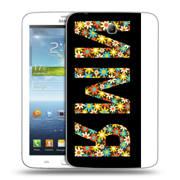 Силиконовый чехол на Samsung Galaxy Tab 3 7.0 с принтом ИМЯ