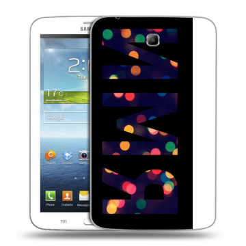 Силиконовый чехол на Samsung Galaxy Tab 3 7.0 с принтом ИМЯ