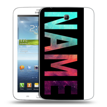 Силиконовый чехол на Samsung Galaxy Tab 3 7.0 с принтом NAME