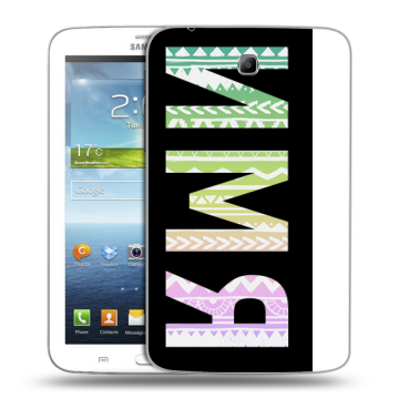 Силиконовый чехол на Samsung Galaxy Tab 3 7.0 с принтом ИМЯ