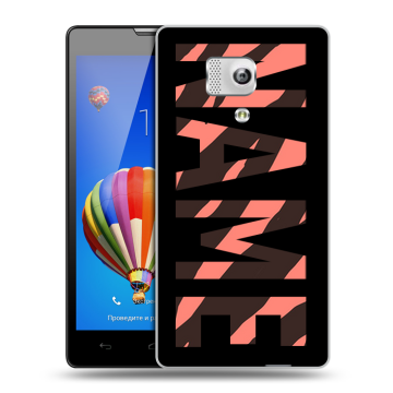 Пластиковый чехол на Huawei Honor 3 с принтом NAME