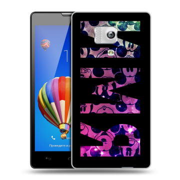 Пластиковый чехол на Huawei Honor 3 с принтом ИМЯ