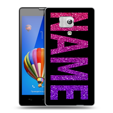 Пластиковый чехол на Huawei Honor 3 с принтом NAME