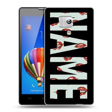 Пластиковый чехол на Huawei Honor 3 с принтом NAME