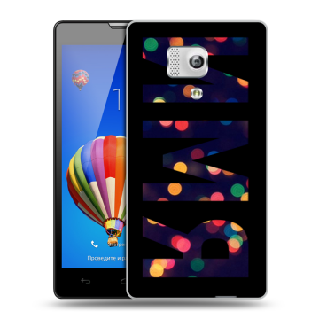 Пластиковый чехол на Huawei Honor 3 с принтом ИМЯ