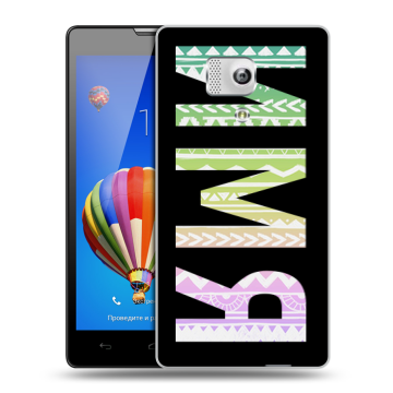 Пластиковый чехол на Huawei Honor 3 с принтом ИМЯ