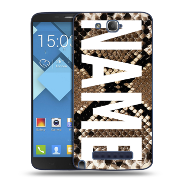 Пластиковый чехол на Alcatel One Touch Hero с принтом NAME