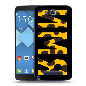 Пластиковый чехол на Alcatel One Touch Hero с принтом ИМЯ
