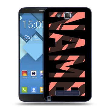 Пластиковый чехол на Alcatel One Touch Hero с принтом NAME