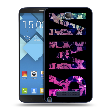 Пластиковый чехол на Alcatel One Touch Hero с принтом ИМЯ