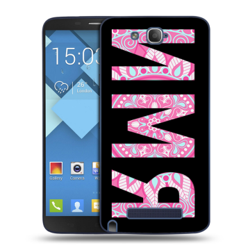 Пластиковый чехол на Alcatel One Touch Hero с принтом ИМЯ