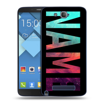 Пластиковый чехол на Alcatel One Touch Hero с принтом NAME